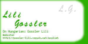 lili gossler business card